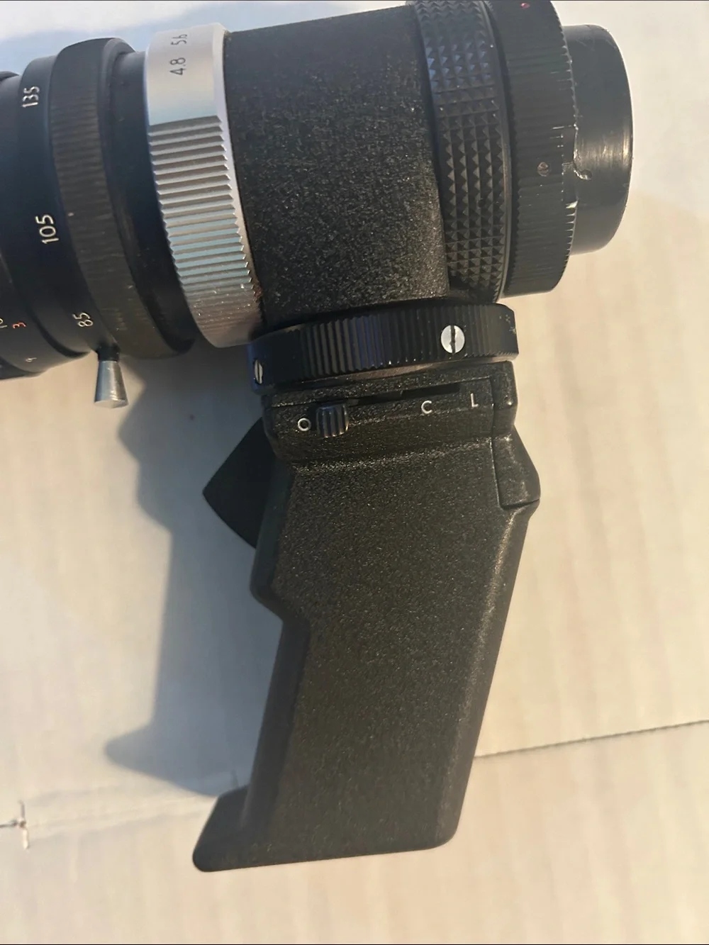 Vintage Black Camera Lens with Grip